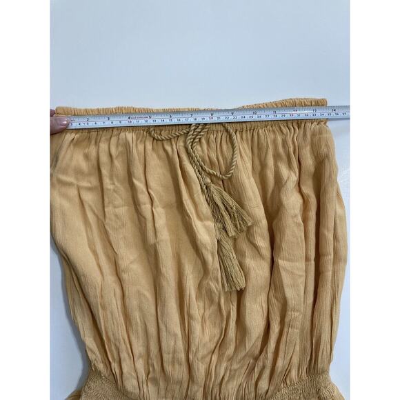 $5 SALE MUST GO Koy Resort Bandeau Mini Dress Swim Cover Up In Peach Size Small - Picture 5 of 9